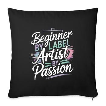 Creative Hobby For Beginners In The - Sofa pillowcase 17,3'' x 17,3'' (45 x 45 cm) - black - Front