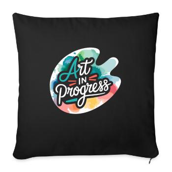 Creative Hobby For Beginners In The - Sofa pillowcase 17,3'' x 17,3'' (45 x 45 cm) - black - Front