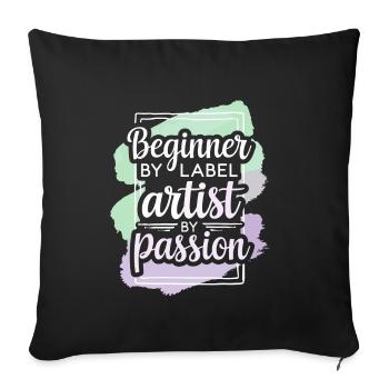 Creative Hobby For Beginners In The - Sofa pillowcase 17,3'' x 17,3'' (45 x 45 cm) - black - Front