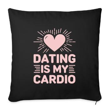 Dating Disaster Comedy Funny Fails - Sofa pillowcase 17,3'' x 17,3'' (45 x 45 cm) - black - Front