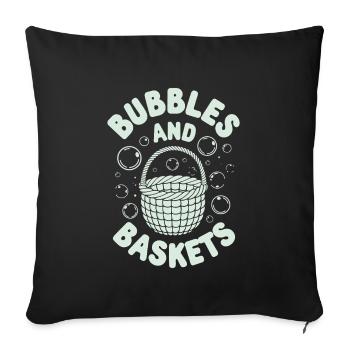 Vannerie sous-marine Artisanat fantaisiste - Housse de coussin décorative 45 x 45 cm - noir - Devant
