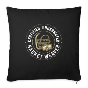 Vannerie sous-marine Artisanat fantaisiste - Housse de coussin décorative 45 x 45 cm - noir - Devant