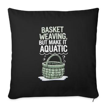 Vannerie sous-marine Artisanat fantaisiste - Housse de coussin décorative 45 x 45 cm - noir - Devant