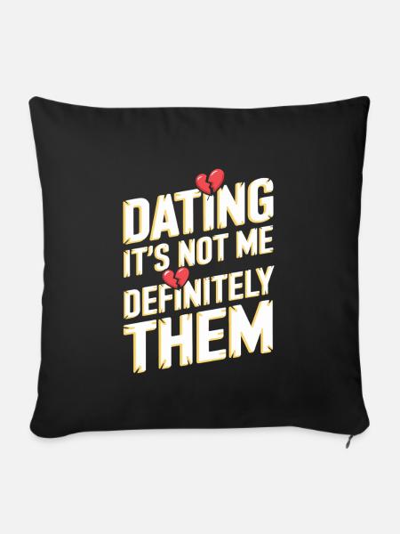 Dating-katastrophenkomödie Lustig Scheitert - Sofakissenbezug 45 x 45 cm - Schwarz