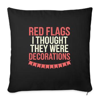 Dating Disaster Comedy Funny Fails - Sofa pillowcase 17,3'' x 17,3'' (45 x 45 cm) - black - Front