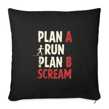 Zombie Apocalypse Humour Drôle Mort-vivant Citations - Housse de coussin décorative 45 x 45 cm - noir - Devant