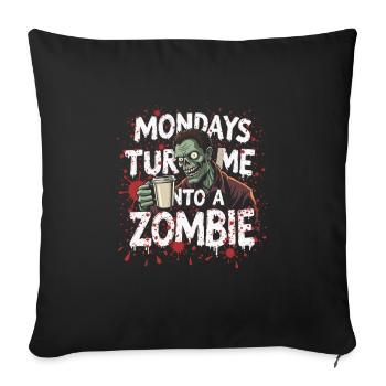Zombie Apocalypse Humour Drôle Mort-vivant Citations - Housse de coussin décorative 45 x 45 cm - noir - Devant