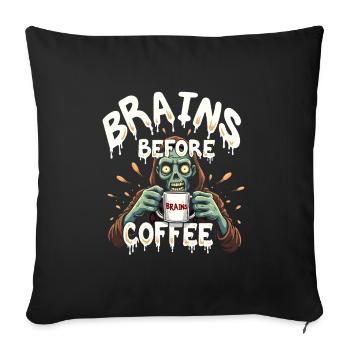 Zombie Apocalypse Humour Drôle Mort-vivant Citations - Housse de coussin décorative 45 x 45 cm - noir - Devant