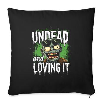 Zombie Apocalypse Humour Drôle Mort-vivant Citations - Housse de coussin décorative 45 x 45 cm - noir - Devant