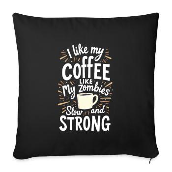 Zombie Apocalypse Humour Drôle Mort-vivant Citations - Housse de coussin décorative 45 x 45 cm - noir - Devant