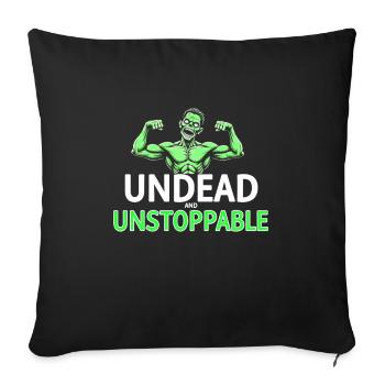 Zombie Apocalypse Humour Drôle Mort-vivant Citations - Housse de coussin décorative 45 x 45 cm - noir - Devant