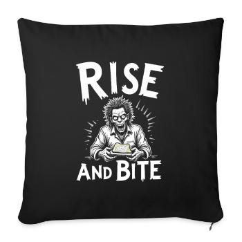 Zombie Apocalypse Humour Drôle Mort-vivant Citations - Housse de coussin décorative 45 x 45 cm - noir - Devant