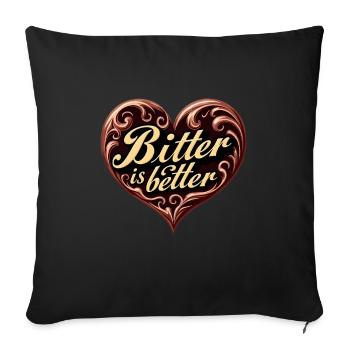 Amateurs de chocolat, Amateurs de chocolat noir, - Housse de coussin décorative 45 x 45 cm - noir - Devant