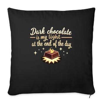 Amateurs de chocolat, Amateurs de chocolat noir, - Housse de coussin décorative 45 x 45 cm - noir - Devant