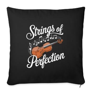 Violinists, String Instrument Musicians, Classical Music - Sofa pillowcase 17,3'' x 17,3'' (45 x 45 cm) - black - Front