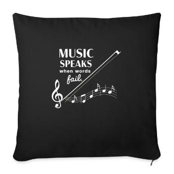 Violinists, String Instrument Musicians, Classical Music - Sofa pillowcase 17,3'' x 17,3'' (45 x 45 cm) - black - Front