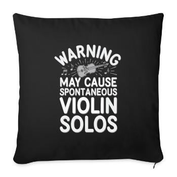 Violinists, String Instrument Musicians, Classical Music - Sofa pillowcase 17,3'' x 17,3'' (45 x 45 cm) - black - Front