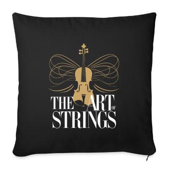 Violinists, String Instrument Musicians, Classical Music - Sofa pillowcase 17,3'' x 17,3'' (45 x 45 cm) - black - Front