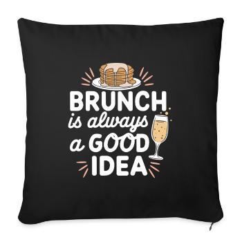 Brunch Culture Bottomless Mimosa Lovers - Housse de coussin décorative 45 x 45 cm - noir - Devant