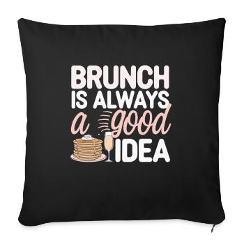 Brunch Culture Bottomless Mimosa Lovers - Housse de coussin décorative 45 x 45 cm - noir - Devant