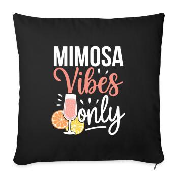 Brunch Culture Bottomless Mimosa Lovers - Housse de coussin décorative 45 x 45 cm - noir - Devant