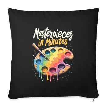 Speed Painting Live Performance Art Quick Creative - Sofa pillowcase 17,3'' x 17,3'' (45 x 45 cm) - black - Front