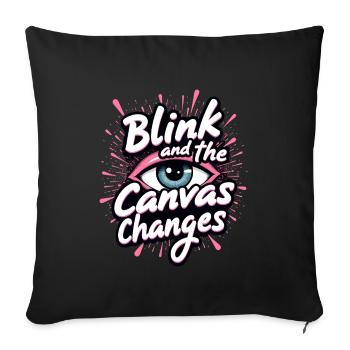 Speed Painting Live Performance Art Quick Creative - Sofa pillowcase 17,3'' x 17,3'' (45 x 45 cm) - black - Front