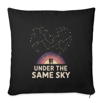 Stargazing For Couples Romantic Nights - Sofa pillowcase 17,3'' x 17,3'' (45 x 45 cm) - black - Front