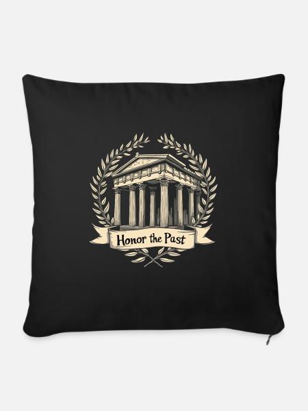 Geschichtsinteressierte Antikes Rom Enthusiasten - Sofakissenbezug 45 x 45 cm - Schwarz
