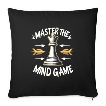 Échecs Tacticiens Stratégie Maîtres Tactique - Housse de coussin décorative 45 x 45 cm - noir - Devant
