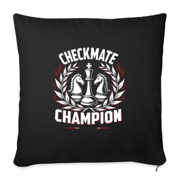 Chess Tacticians Strategy Masters Tactical - Sofakissenbezug 45 x 45 cm - Schwarz - Vorne