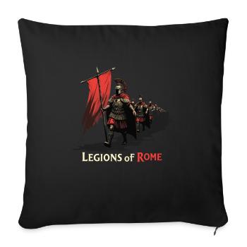 Passionnés d’histoire Passionnés de la Rome antique - Housse de coussin décorative 45 x 45 cm - noir - Devant