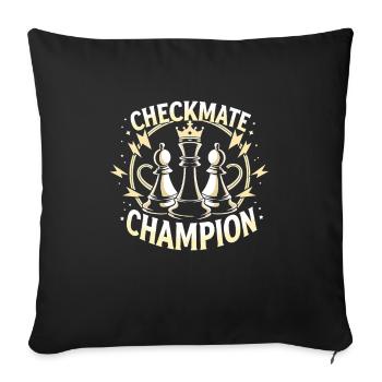 Chess Tacticians Strategy Masters Tactical - Sofakissenbezug 45 x 45 cm - Schwarz - Vorne