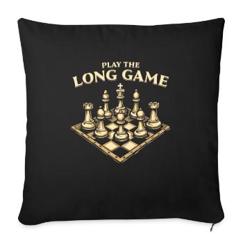Échecs Tacticiens Stratégie Maîtres Tactique - Housse de coussin décorative 45 x 45 cm - noir - Devant