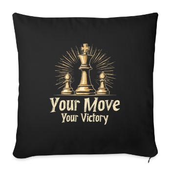 Chess Tacticians Strategy Masters Tactical - Sofakissenbezug 45 x 45 cm - Schwarz - Vorne