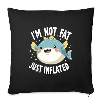 Puffer fish marine life enthusiast Quirky - Sofa pillowcase 17,3'' x 17,3'' (45 x 45 cm) - black - Front