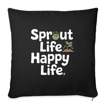 Plant Collector for Houseplant Collectors in the - Sofa pillowcase 17,3'' x 17,3'' (45 x 45 cm) - black - Front