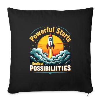 Morning Routine, Wellness Habits, More Productive - Sofa pillowcase 17,3'' x 17,3'' (45 x 45 cm) - black - Front