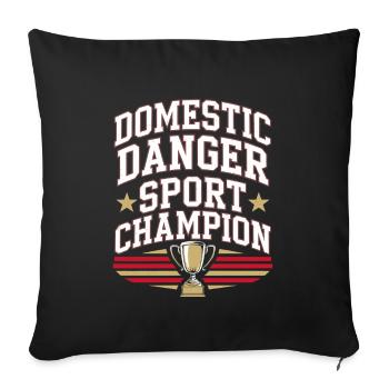 Extreme Ironing Competitive Funny - Sofa pillowcase 17,3'' x 17,3'' (45 x 45 cm) - black - Front