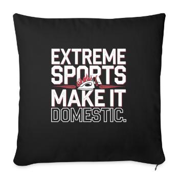 Extreme Ironing Competitive Funny - Sofa pillowcase 17,3'' x 17,3'' (45 x 45 cm) - black - Front