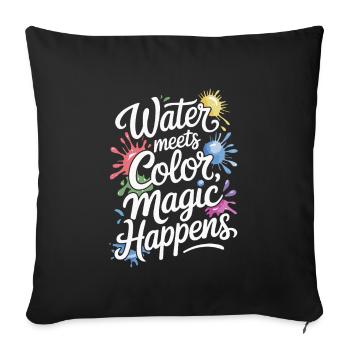 Creative Hobby For Beginners In The - Sofa pillowcase 17,3'' x 17,3'' (45 x 45 cm) - black - Front
