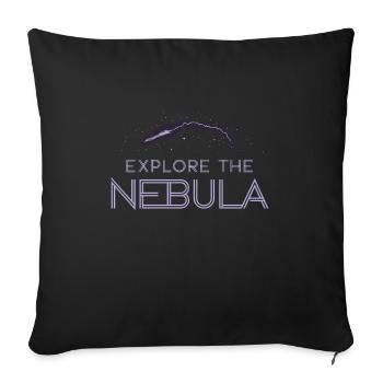 Space-themed players Cosmic Gaming Sci-fi - Sofa pillowcase 17,3'' x 17,3'' (45 x 45 cm) - black - Front
