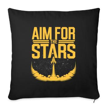 Space-themed players Cosmic Gaming Sci-fi - Sofa pillowcase 17,3'' x 17,3'' (45 x 45 cm) - black - Front