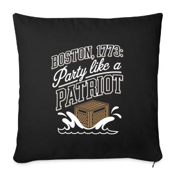 Boston Tea 1773 American Revolution Historic - Sofa pillowcase 17,3'' x 17,3'' (45 x 45 cm) - black - Front