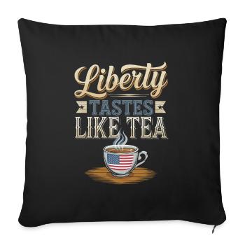 Boston Tea 1773 American Revolution Historic - Sofa pillowcase 17,3'' x 17,3'' (45 x 45 cm) - black - Front