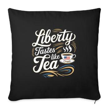 Boston Tea 1773 American Revolution Historic - Sofa pillowcase 17,3'' x 17,3'' (45 x 45 cm) - black - Front