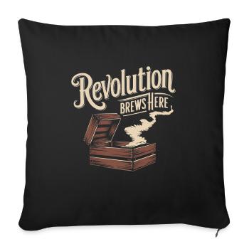 Boston Tea 1773 American Revolution Historic - Sofa pillowcase 17,3'' x 17,3'' (45 x 45 cm) - black - Front