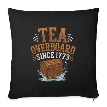 Boston Tea 1773 American Revolution Historic - Sofa pillowcase 17,3'' x 17,3'' (45 x 45 cm) - black - Front