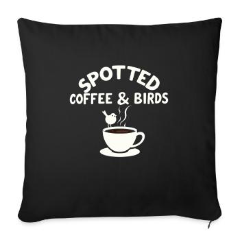 Birdwatcher Ornithology Vavian Enthusiast - Sofa pillowcase 17,3'' x 17,3'' (45 x 45 cm) - black - Front
