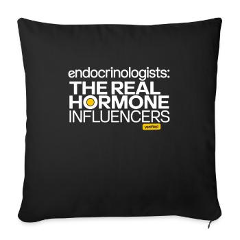 Science médicale pour l’endocrinologie - Housse de coussin décorative 45 x 45 cm - noir - Devant